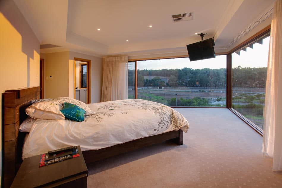 main bedroom with rural views