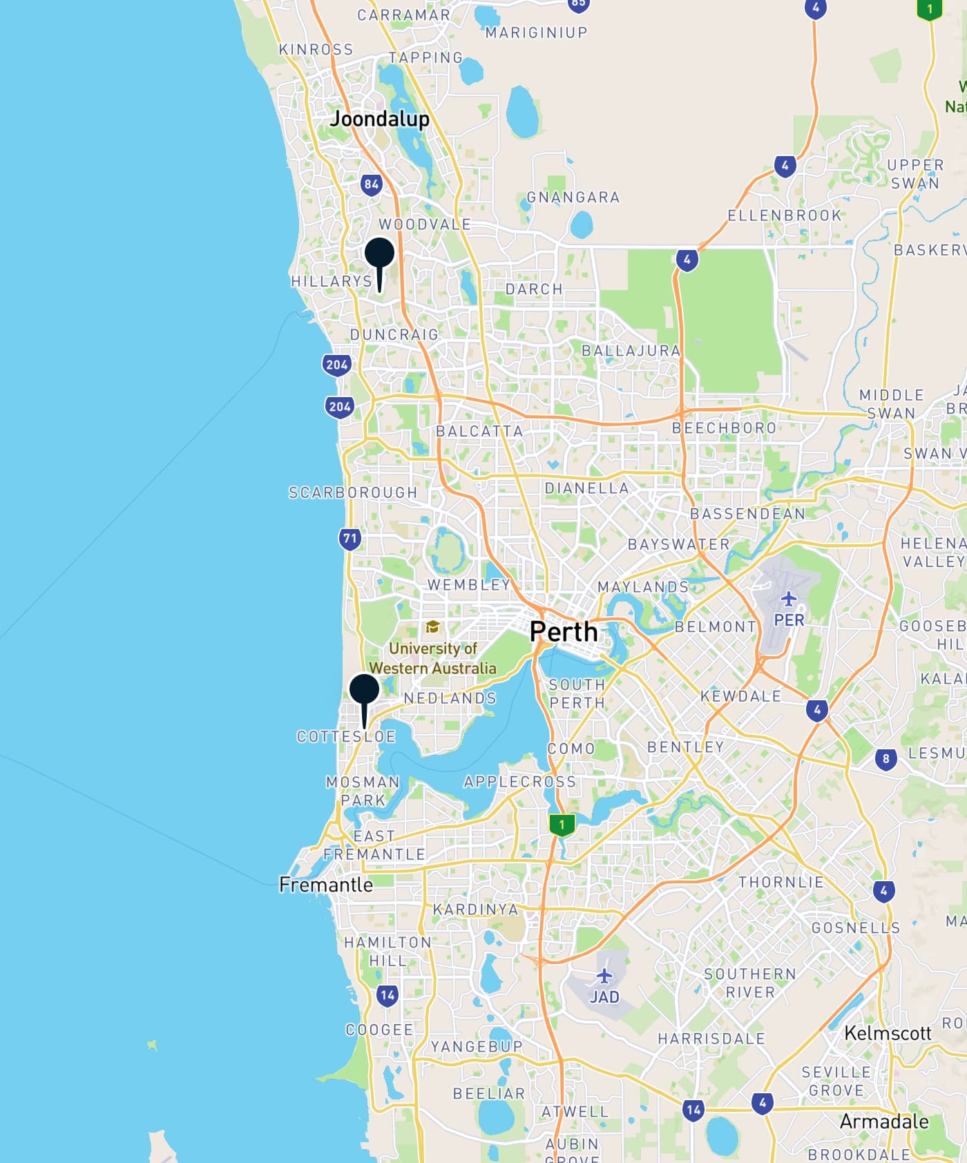 perth map