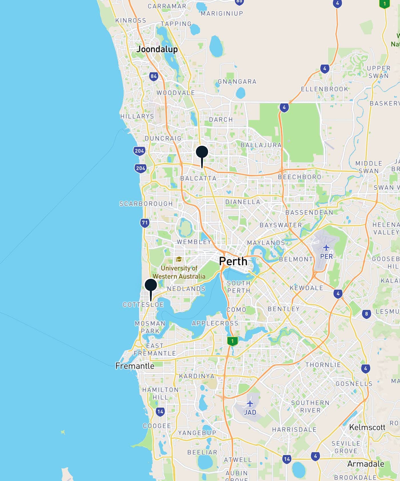 perth map